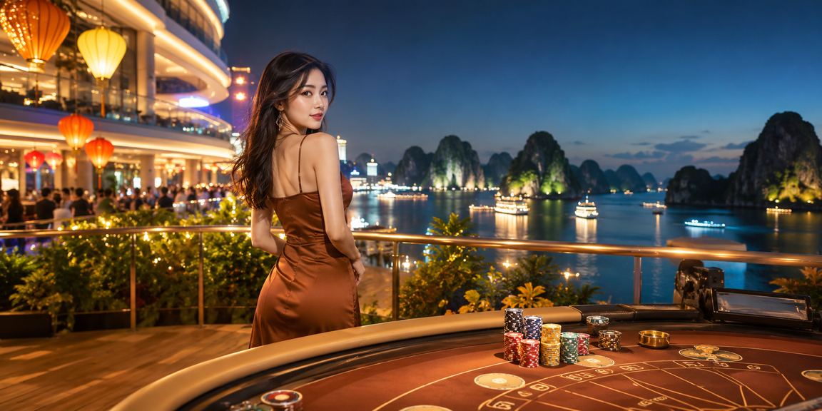 Người chơi thưởng thức baccarat bên ly cà phê Việt tại Hạ Long